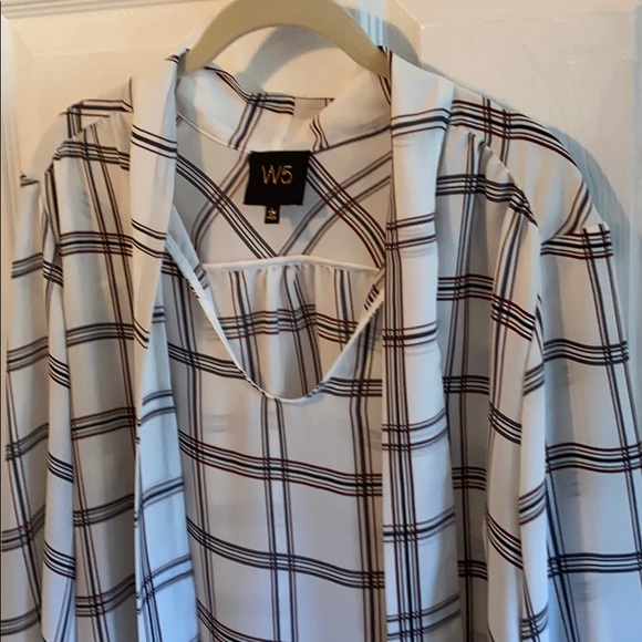 W5 by Anthropologie women’s size large plaid top - Picture 2 of 6